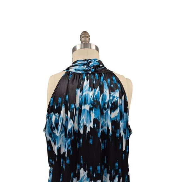 NWT Derek Lam For Design Nation Halter Dress Tunic Black/Teal/White Poly Sz XL - Picture 3 of 8